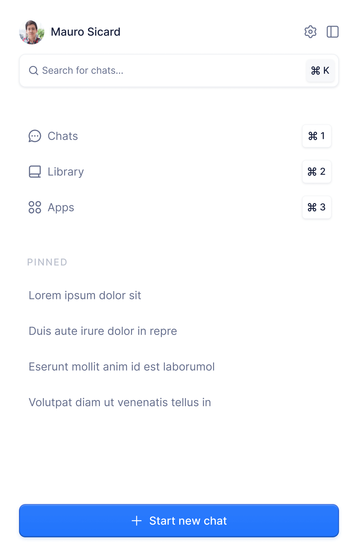 Mauro Sicard User Dashboard - LanguageGUI